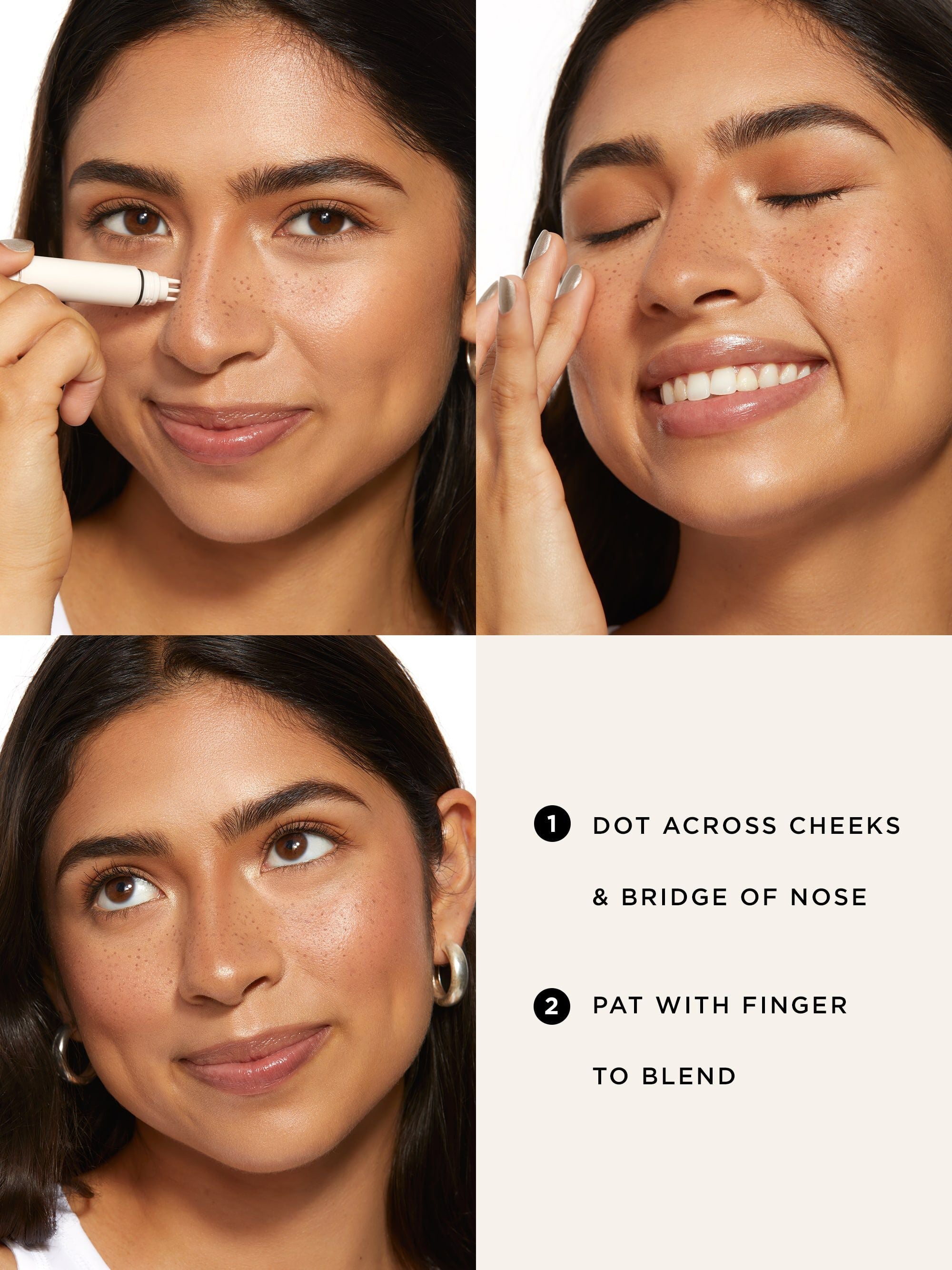 go with the faux freckle stamp